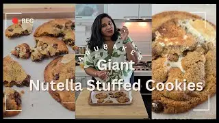 Nutella Stuffed Giant Cookies l these are the best cookies l Arubakes