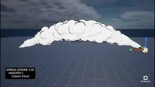 Unreal Engine 4 - Niagara Fx particle cartoon clouds Demo test
