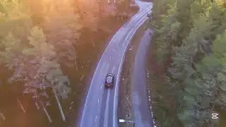 Driving in Finland with amazing sunset views 🇫🇮🌅 #dronevideo #nepali #finland 