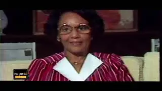 Jeanne Gervais, la 1ère Femme Ministre de Côte d'Ivoire souhaite une bonne fête des mères en 1983
