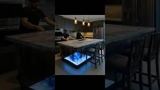 Arctic-Inspired Resin Kitchen Islands