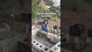 This is how I Built my Cinder Block Raised Garden Bed. #backyardgardening #shorts #diyprojects