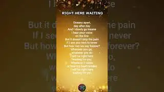 Right Here Waiting Lyrics - Richard Marx @syncwithvish #shorts #youtubeshorts#music #song #lyrics