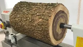 Amazing Woodturning Creative Art - Something Unexpected Happened To The Black Log On The Lathe