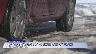 Drivers navigate dangerous and icy roads