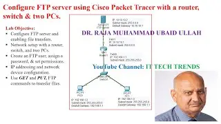 Configure FTP server with a router, switch & two PCs | IT Tech Trends | Dr Raja Muhammad Ubaid Ullah