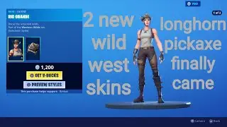 Fortnite item shop_5 august 2019_new 2 wild west skins + longhorn pickaxe is here