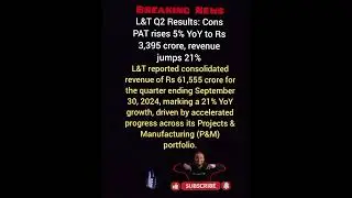 L&T Q2 Results, #larsonandtoubro #stocks #stockmarket #investing #investment #trading