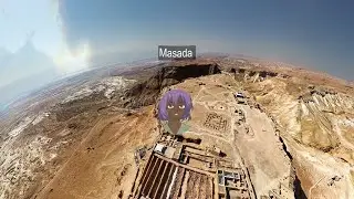 Masada, an ancient fortress built upon an isolated mountain in the Judean Desert