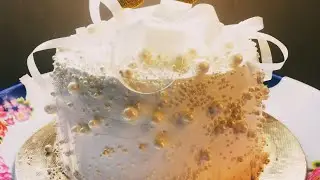 Pearl effect cake|Pearl effect chocolate cake| Pearl wedding cake|foodie shark