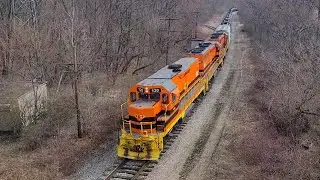 GP Slug Leader on Buffalo & Pittsburgh Propane Train! Chase Through Butler County, PA