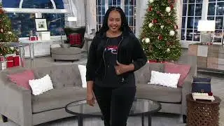 Juicy Couture Luxe Velour Track Jacket and Flare Pants Set on QVC