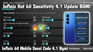 Infinix Hot 60 Sensitivity 4.1 Update BGMI | Infinix 60 Mobile Sensi Code 4.1 Bgmi