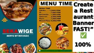 How to Easily Create a Professional Restaurant Banner in Photoshop | Sakawige Tutorial