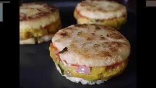 No Bread Aloo Bhaji Stuffed Sooji Sandwich Recipe | Sooji and Potato Sandwich, Aloo Suji Sandwich