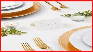 Great product -  100 Pack Small Paper Place Cards for Table Setting with Gold Foil Border for Restau