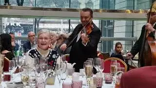 Ave Maria during brunch, performed by a diner, at the Corinthia hotel in Budapest