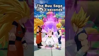 The Buu Saga in 43 seconds #dbz #goku #majinbuu #vegeta