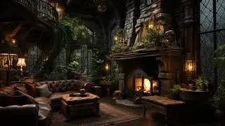 Feel Safe in the Rainy Night - Thunder, Rain & Fireplace Sounds to Relax Your Mind & Body Deeply