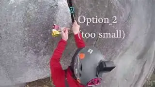 Rock Climbing Stone Mountain NC Entrance Crack 5.4R trad North Carolina traditional climb