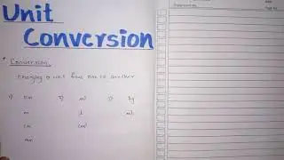 Easy way of ' UNIT CONVERSIONS '