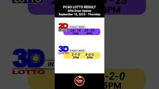 PCSO 2D 3D Lotto Results Today 5PM Draw of September 18, 2025 #lottoresultstoday