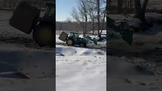 Breaking ice on frozen ponds. #cow #farming #trending #shorts #shortvideo #fyp
