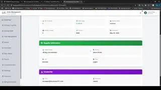 Branch Dashboard & Inventory Management | Hotel Back Office Demo