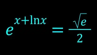 I Solved A Nice Exponential Equation With The Natural Log