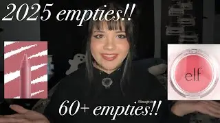 2025 makeup empties! | Everything I finished in 2025 (60+ project pan empties)
