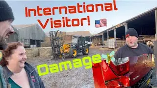 American Visitor to the Farm! USA!🇺🇸 Damage Happens! Cattle, JCB and John Deeres!