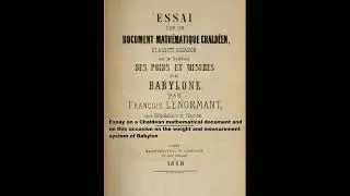 Essay on a Chaldean Mathematical Document #babylonian #cuneiform #astronomy  #books #persian
