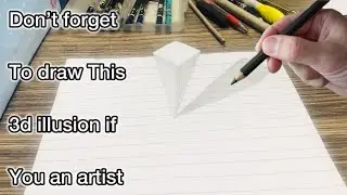 Learn how to draw 3d illusion triangle | Full tutorial | realistic pencil drawing ideas for beginner
