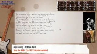 🎸 Aqualung - Jethro Tull Guitar Backing Track with chords and lyrics