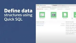 Defining new data structures using Quick SQL
