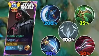 TOP 1 GLOBAL ARGUS BEST 1 HIT BUILD 2025!!! | ARGUS BEST ONE SHOT AND EMBLEM SETUP FOR SOLO RANK