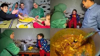 طريقه تحضير الشعريه بالدجاج البلدي اكله صحيه ديال البرد ولاله حفصه ما عرفت اش غانديروا لها هي وحفيظة