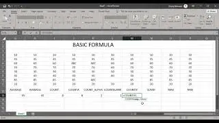 Excel Basic Formulas | Microsoft Excel | Class 3