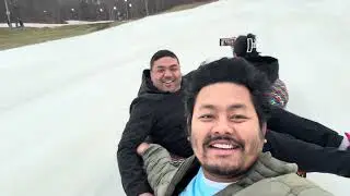 Aarsuv&rsquo;s first snow tubing experience at Perfect North Slopes in 2024!! #perfectnorthslopes 