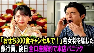 「おせち300食キャンセルで！」若女将を騙した 銀行員、後日全口座解約で本店パニック