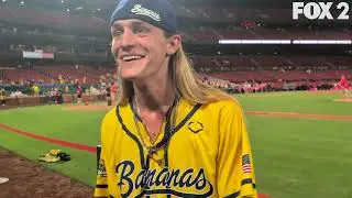 One-on-one (FOX 2): Savannah Bananas phenom 'Stilts' on St. Louis visit