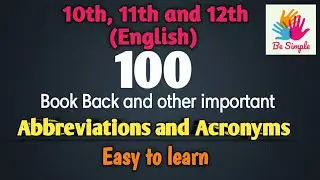 ABBREVIATIONS AND ACRONYMS | 100 IMPORTANT QUESTIONS | 10TH, 11TH, 12TH | ENGLISH | SAMACHEER KALVI