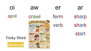 10 - oi aw er ar spelling words