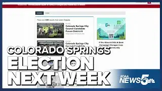 Colorado Springs Municipal Election is next week, hear from city council candidates