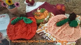 Crochet Pumpkin Hot Pad Potholder With Braided Cable Part 2 of 3 DIY Video Tutorial