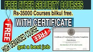 Free Cyber Security and IT Certification courses | Free Certificate | 100% Free Courses . CISCO |