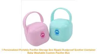 1 Personalized Portable Pacifier Storage Box Nipple Dustproof Soother Container Baby Washable Custo