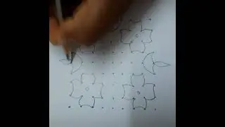 9x9 dot easykolam/easyrangoli/friday rangoli/simple kolam/mugullu/deepam #flowerdrawing  🌼