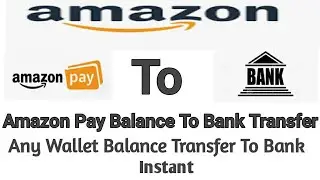 How To Transfer Amazon Pay Balance To Bank Account || Any Wallet Balance Transfer To Bank Instant