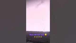 Best thunder strike shot ever captured🫨🫨#thunder #lightning #apple